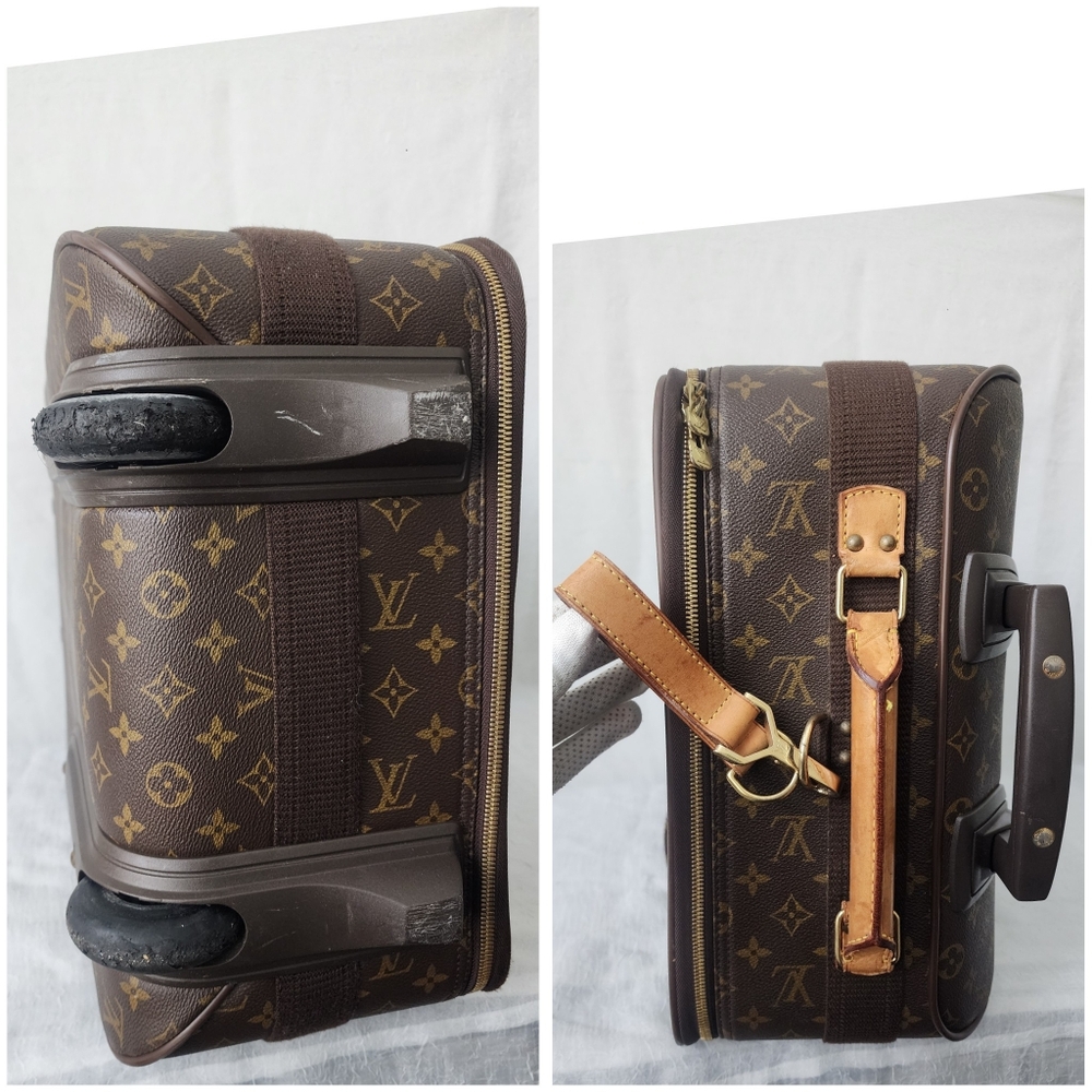 Auth Louis Vuitton Brown Monogram Pegas 55 Luggage Travel Bag - Picture 5 of 8